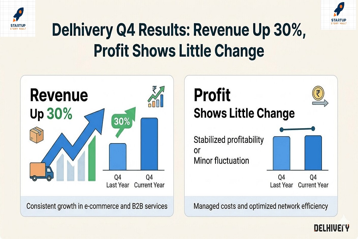 Delhivery Q4 Results: Revenue Up 30%, Profit Shows Little Change
